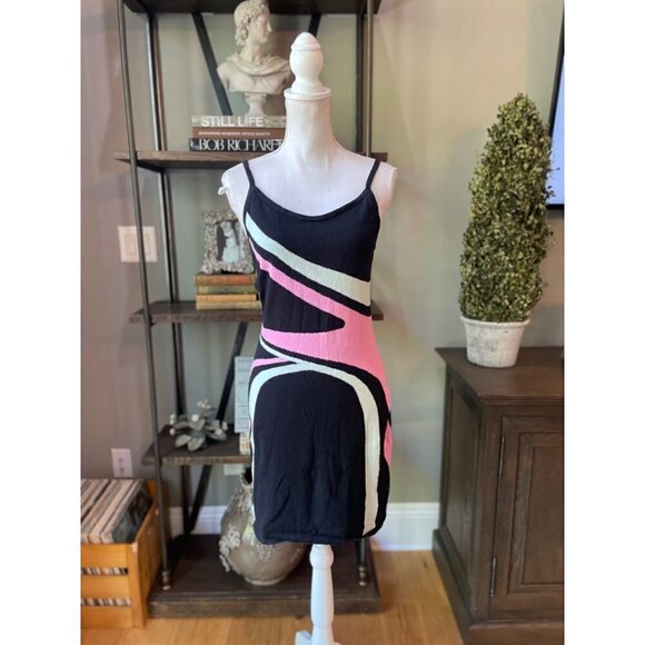 Victor Glemaud Retro Mini Dress Black Womens Size Large - Picture 5 of 13